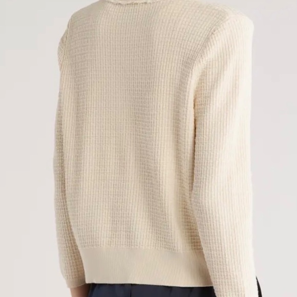 Cream Crop Cardigan, Size L, Adrianna Papell, NWOT - Picture 10 of 11